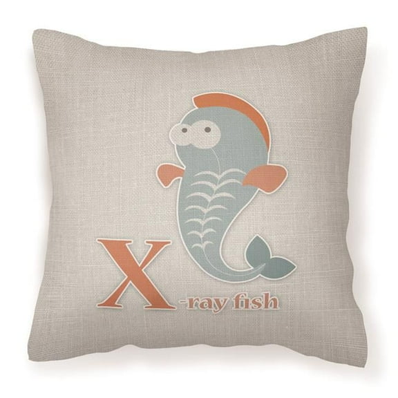 Alphabet X For Xray Fish Fabric Decorative Pillow