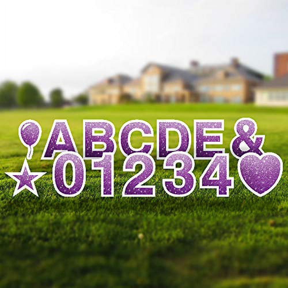 Alphabet Yard Letter Sign Set – Includes Letters, Numbers, and Special ...