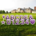 thumbnail image 1 of Alphabet Yard Letter Sign Set – Includes Letters, Numbers, and Special Characters – 84pcs Total – Includes Multiples of Common Characters – Weather-Resistant Corrugated Plastic (Faux Glitter Purple), 1 of 7