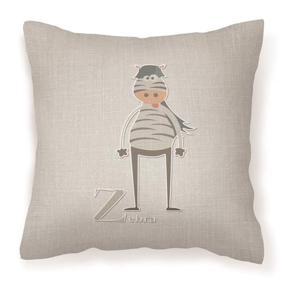 Alphabet Z For Zebra Fabric Decorative Pillow