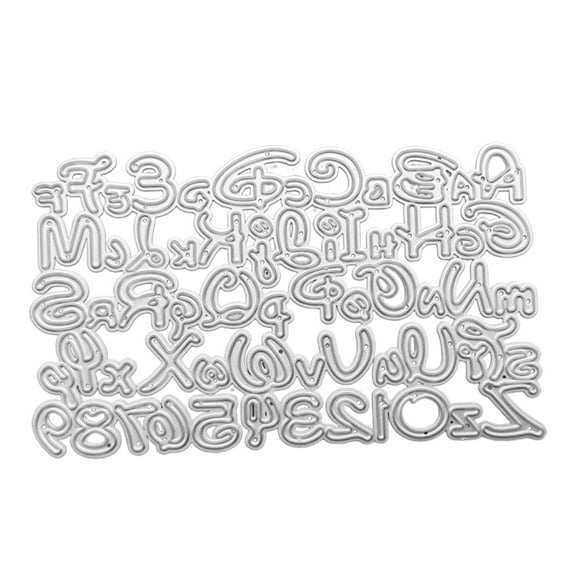 Alphabet and Number Cutting Dies Metal Embossing Stencil Scrapbooking Template for Birthday Card Making Albums
