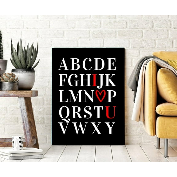 Alphabet framed Canvas