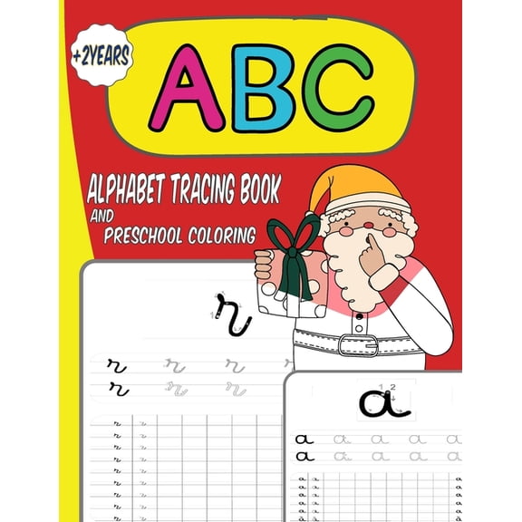 Alphabet tracing book and preschool coloring: I learn alphabet with new year coloring pages, (Paperback)