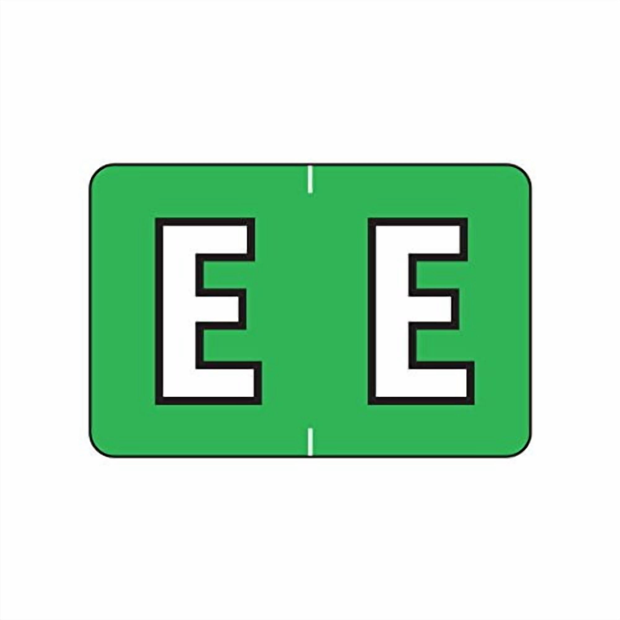 Alphabetic Color Coded Labels- Letter E, Green, Barkley ABKM and Sycom ...