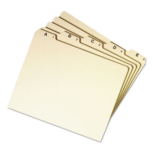 Top Tab A-Z File Guides, 1/5-Cut Top Tab, A to Z, 8.5 x 11, Manila, 25/Set Top Tab A-Z File Guides, 1/5-Cut Top Tab, A to Z, 8.5 x 11, Manila, 25/Set