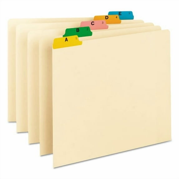Alphabetic Top Tab Indexed File Guide Set, 1/5-Cut Top Tab, A To Z, 8.5 X 11, Manila, 25/set | Bundle of 2 Sets