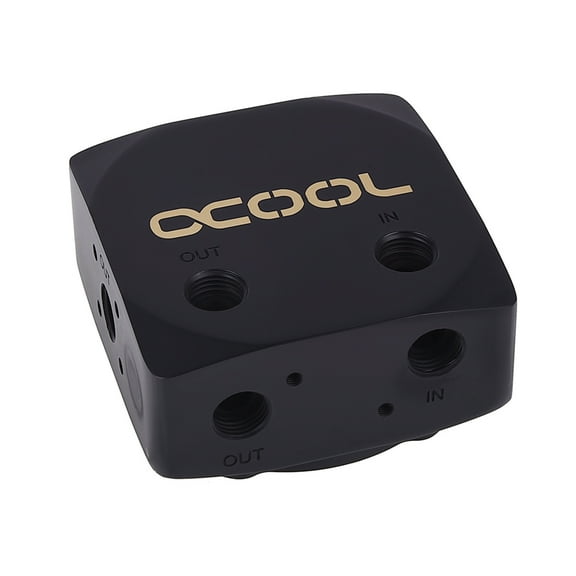 Alphacool Eisdecke D5 Pump Top, Brass, Deep Black