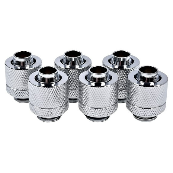 Alphacool Eiszapfen 13/10mm Compression Fitting G1/4 - Chrome Sixpack