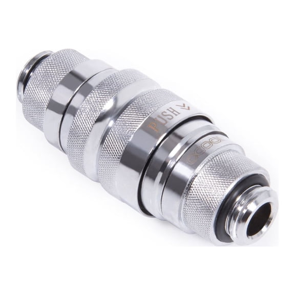 Alphacool Eiszapfen G1/4" M-M Quick Release Coupling Set, Chrome