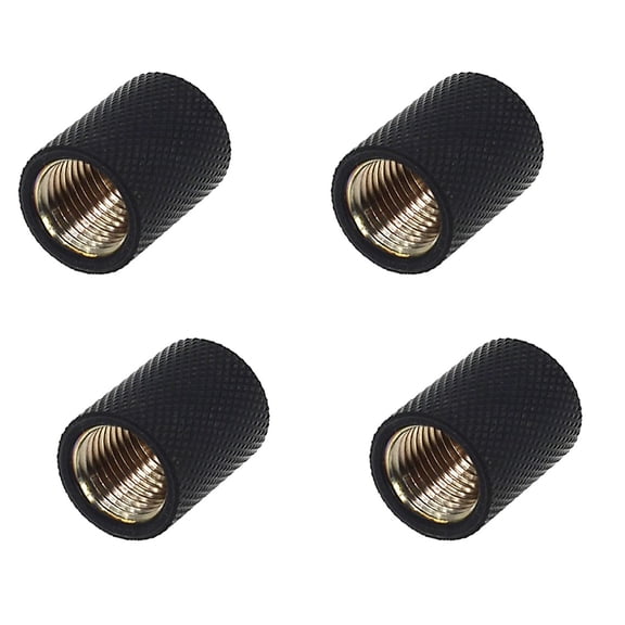 Alphacool HF G1/4" Female to Female Extender Fitting, 22mm, Deep Black, 4-pack