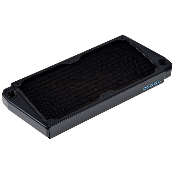 Alphacool NexXxos ST30 Full Copper X-Flow Radiator 240, 120mm x 2, Dual Fan, Black