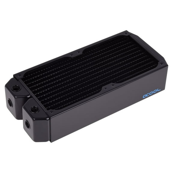 Alphacool NexXxos UT60 Full Copper Radiator 240, 120mm x 2, Dual Fan, Black