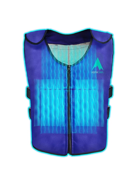Zipper-Pull Front, Adjustable Cooling Vest (Unisex)