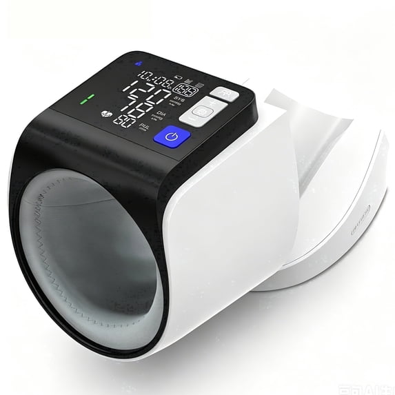 Alphamed No Wrap Blood Pressure Monitor Upper Arm Cuff Digital Automatic Barrel Blood Pressure Machine with LED Display 3 Users 199 Readings for Senior Home Travel, One Button