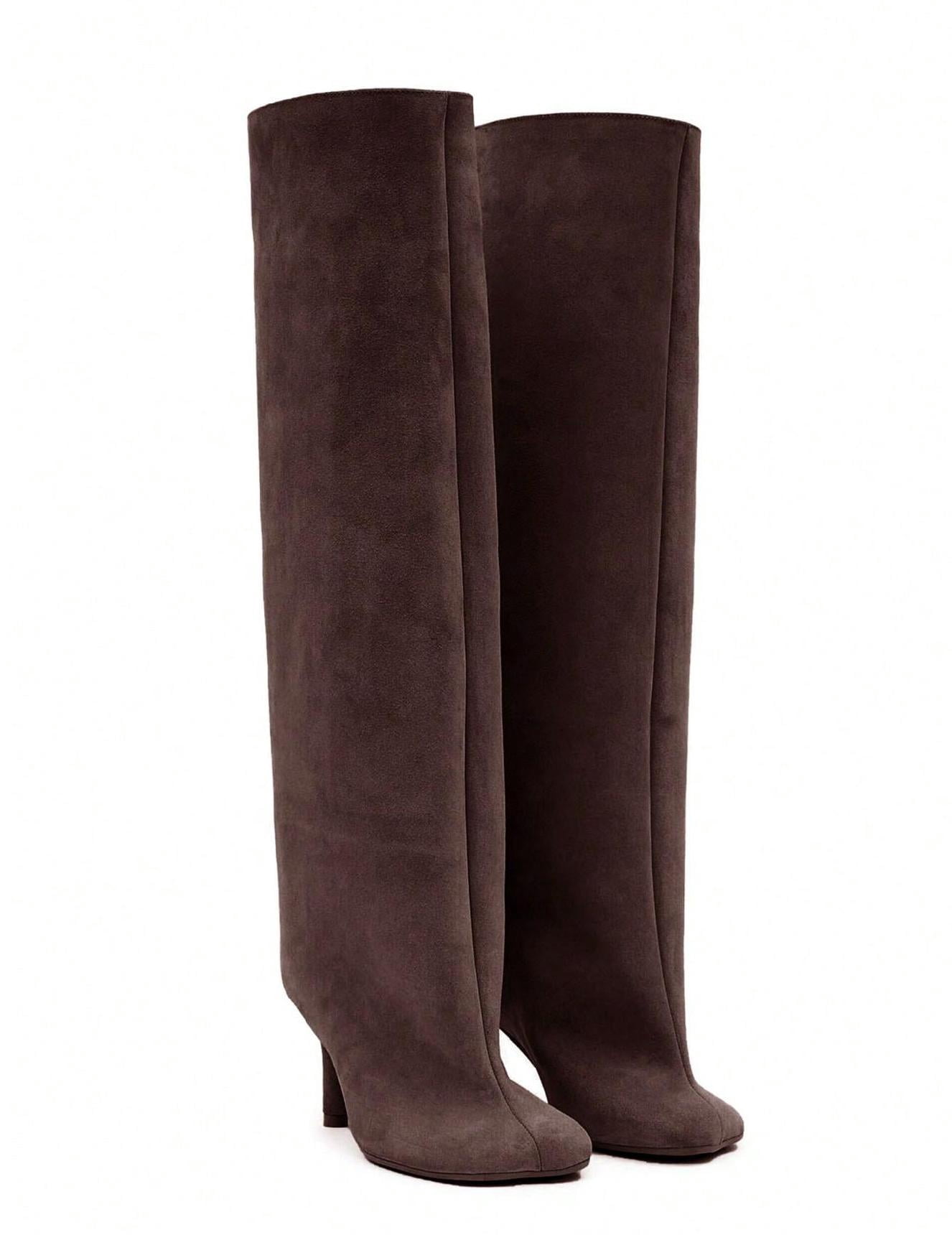 Alphanumeric, 150 characters-Knee High Boot Square Toe Kitten Heel ...