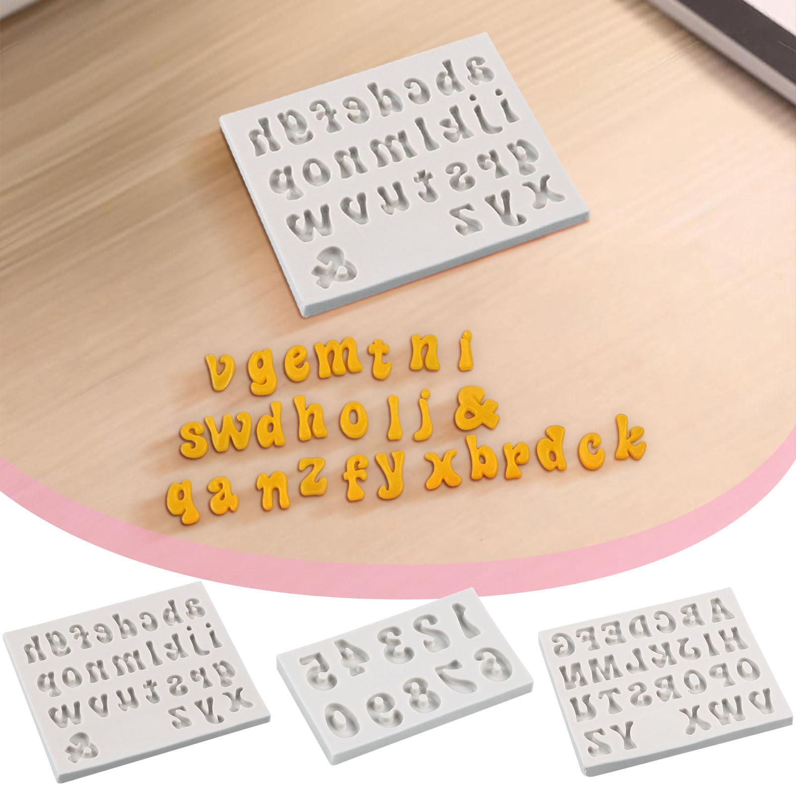 Alphanumeric Pattern 1-Piece DIY Baking Alphanumeric Chocolate Mould ...