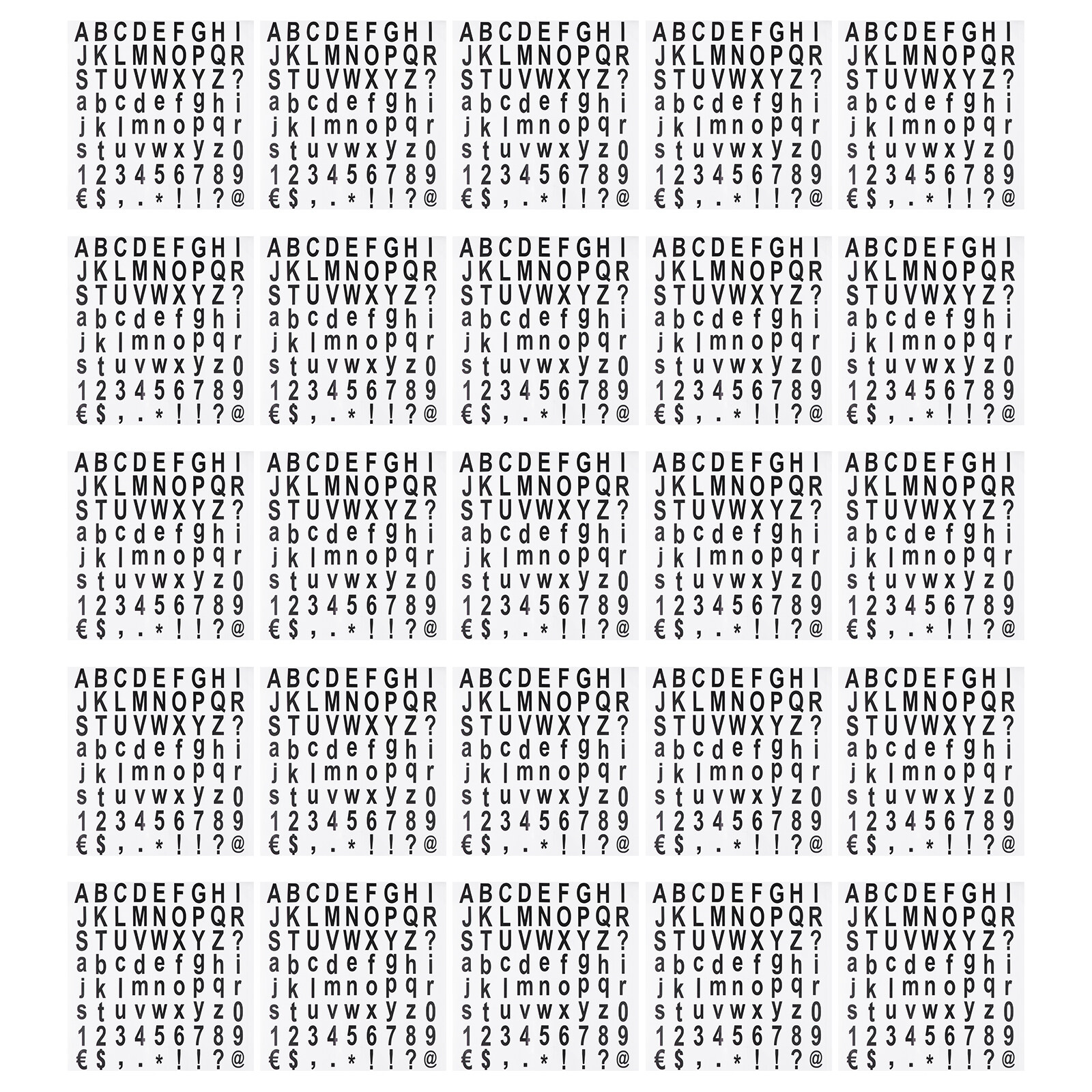 Alphanumeric Stickers Paper Label Pvc Number and Alphabet Self-adhesive ...