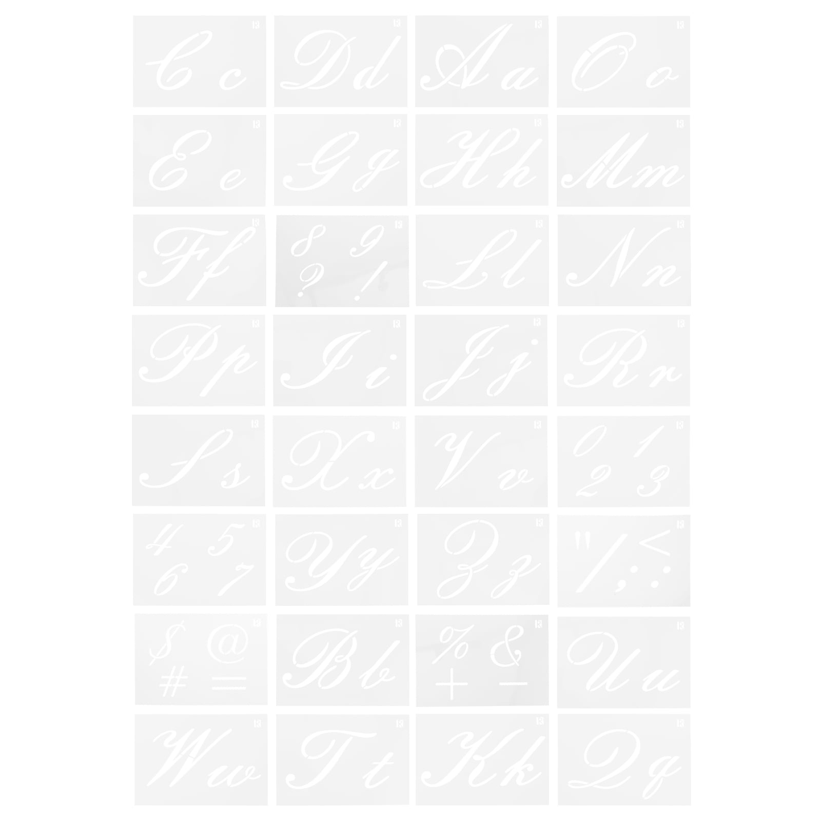 Alphanumeric Template Letters Numbers The Pet Painting Stencils Paper