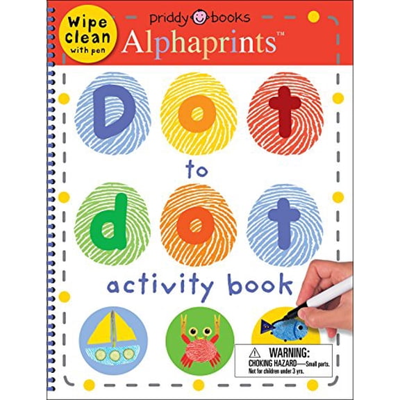Pre-Owned Alphaprints Dot to Dot Activity Book: Wipe Clean with Pen Paperback