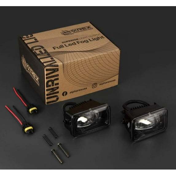 Alpharex 15-20 Ford F150/17-22 Super Duty DoubleTap Dual Color LED Projector Fog Lights