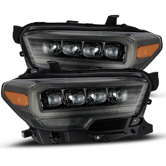 Alpharex Led Projector Headlights Plank Style Design Midnight Black Fits select: 2016-2022 TOYOTA TACOMA