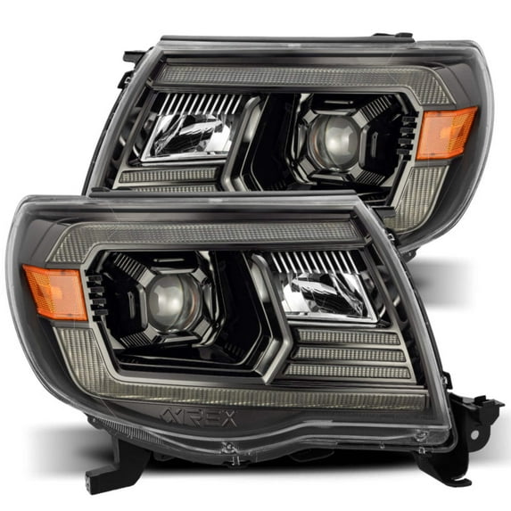 Alpharex Projector Headlights Alpha Black Fits select: 2005-2011 TOYOTA TACOMA