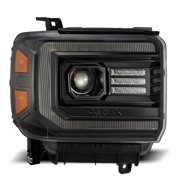 Alpharex Projector Headlights Alpha Black Fits select 2014-2018 GMC SIERRA