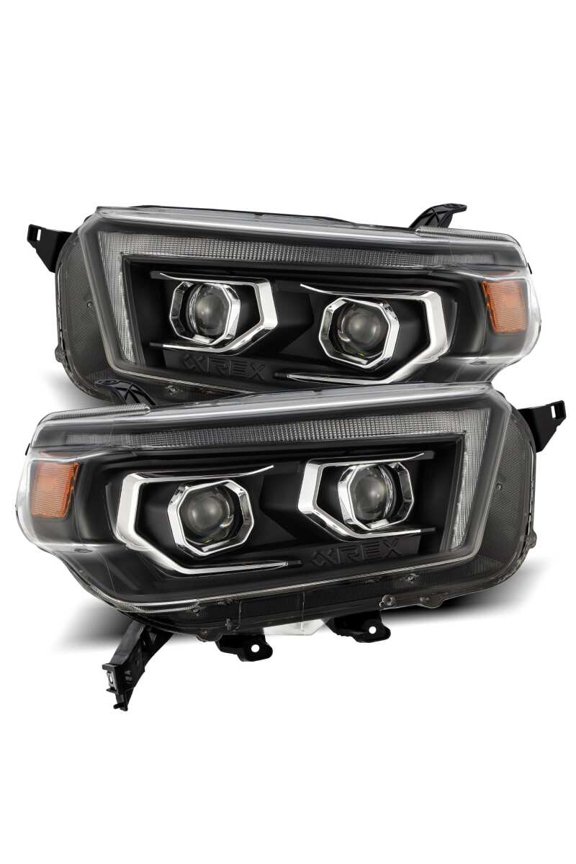 LUXX Series LED Projector Headlights for 2010-2013 Toyota 4Runner * Black with Sequential Signal and Daytime Running Lights