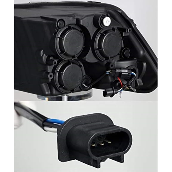 Alpharex Projector Headlights Plank Style Design Black Fits select: 2013-2018 RAM 1500, 2009-2012 DODGE RAM 1500