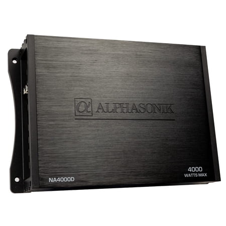 Alphasonik NA4000D Monoblock 4000W Max Class-D Car Amplifier w/ Remote Bass Knob
