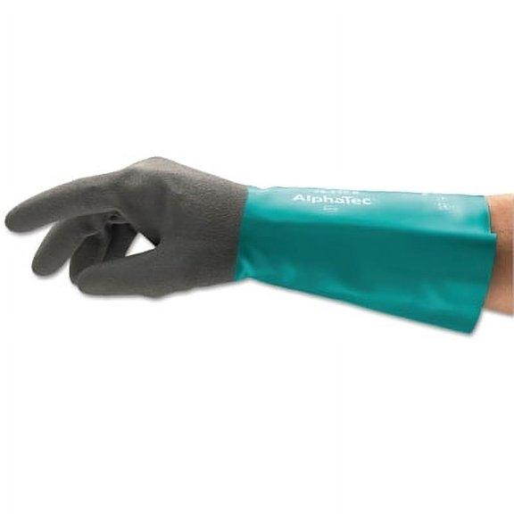 Alphatec 58-530B/58-535B Gloves, 9, Grey/Teal, 14 In Cuff, 58-5035B | 1 Bag of 6 Pair