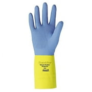 Alphatec 87-224 Neoprene Gloves, Cotton Flock Lined, Size 10, Yellow/Blue | Bundle of 5 Dozen