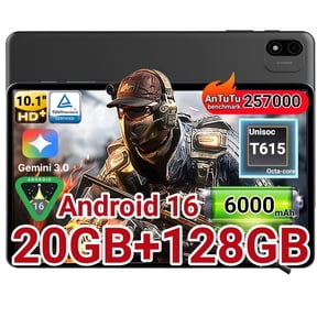 Alphawolf L2S 10.1inch Tablet Android 16 Gemini3.0 Tablet with Octa-core T615 Processor, 20GB (8+12) GB RAM 128GB ROM/2 TB Expansion BT 5.0, Dual Camera