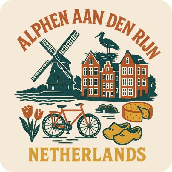 Alphen Aan Den Rijn Netherlands Keepsakes Souvenir Vinyl Sticker – Destination Travel Keepsake Collectible (3-Inches Wide)