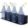 thumbnail image 1 of Koova Spray Bottle Holder for Four Full Size Spray Bottles and Straws, Wall Mounted Steel Rack Storage Organizer, Black, 1 of 7