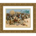 thumbnail image 1 of Alphons Leopold Mielich 18x14 Gold Ornate Wood Frame and Double Matted Museum Art Print Titled - The Pottery Seller, 1 of 4