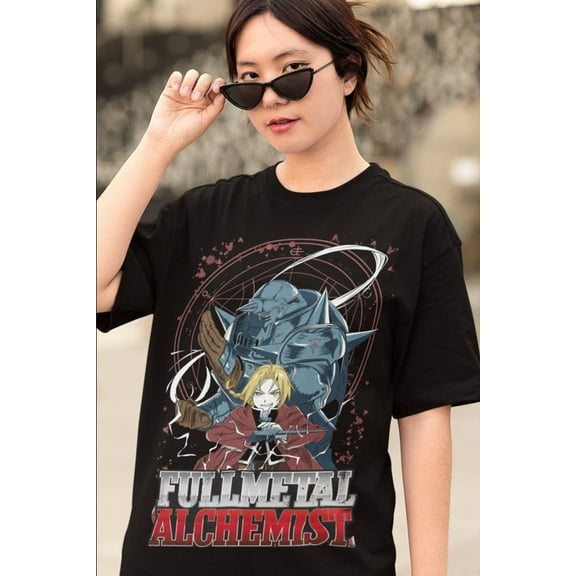 Alphonse & Edward Elric T-shirt, Fullmetal Alchemist Manga Anime Shirt