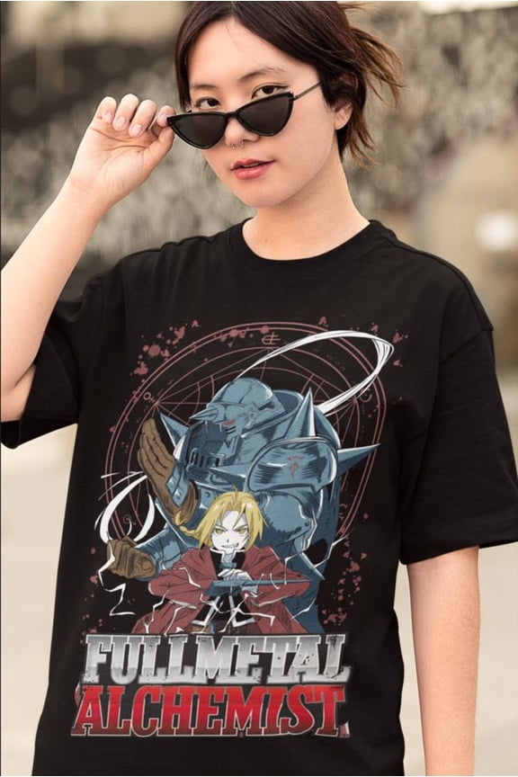 Alphonse & Edward Elric T-shirt, Fullmetal Alchemist Manga Anime Shirt