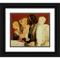 thumbnail image 1 of Alphonse-Henri Perin 17x15 Black Ornate Wood Framed Double Matted Museum Art Print Titled - Group of Apostles During the Last Supper (Turned to the Left) (1836), 1 of 5