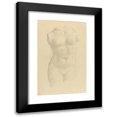 thumbnail image 1 of Alphonse Legros 11x14 Black Modern Framed Museum Art Print Titled - Torso, 1 of 5