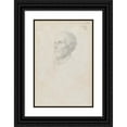 thumbnail image 1 of Alphonse Legros 11x14 Black Ornate Wood Framed Double Matted Museum Art Print Titled: Portrait of Sir Frederick W. Burton, Director of the National Gallery, London (1881), 1 of 5