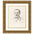 thumbnail image 1 of Alphonse Legros 12x14 Gold Ornate Wood Frame and Double Matted Museum Art Print Titled - M. Champfleury (1875), 1 of 4
