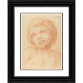 thumbnail image 1 of Alphonse Legros 19x24 Black Ornate Framed Double Matted Museum Art Print Titled: Head of a Child II, 1 of 5