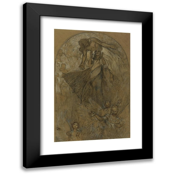 Alphonse Mucha 13x18 Black Modern Framed Museum Art Print Titled - Ascension