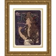 thumbnail image 1 of Alphonse Mucha 19x24 Gold Ornate Framed and Double Matted Museum Art Print Titled - Advertising for Job Cigarettes. (1896), 1 of 4