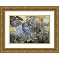 thumbnail image 1 of Alphonse Mucha 24x18 Gold Ornate Framed and Double Matted Museum Art Print Titled - Svantovit Celebration on the Island of Rugen (1912), 1 of 4