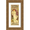 thumbnail image 1 of Alphonse Mucha 2x Matted 14x24 Gold Ornate Framed Art Print 'The Lady of the Camellias', 1 of 2