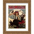 thumbnail image 1 of Alphonse Mucha 2x Matted 20x24 Gold Ornate Framed Art Print 'Moravian Teachers Choir', 1 of 2