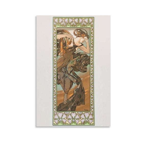 Alphonse Mucha Art Poster The Morning Star Painting Poster Print Photo Art Painting Canvas Poster Home Decorative Bedroom Modern Decor Posters Gifts 12x18inch(30x45cm)