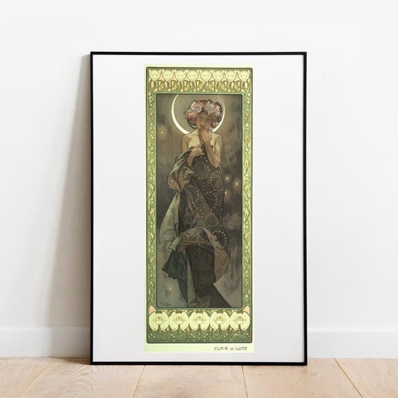 Alphonse Mucha Moonlight Poster Unframed Size 24''x36'' GooGate